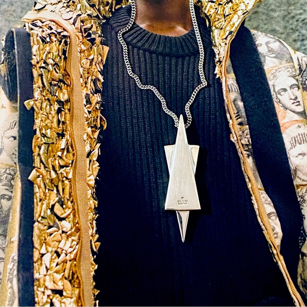 Gucci 925 Silver Star of David  Necklace 24"